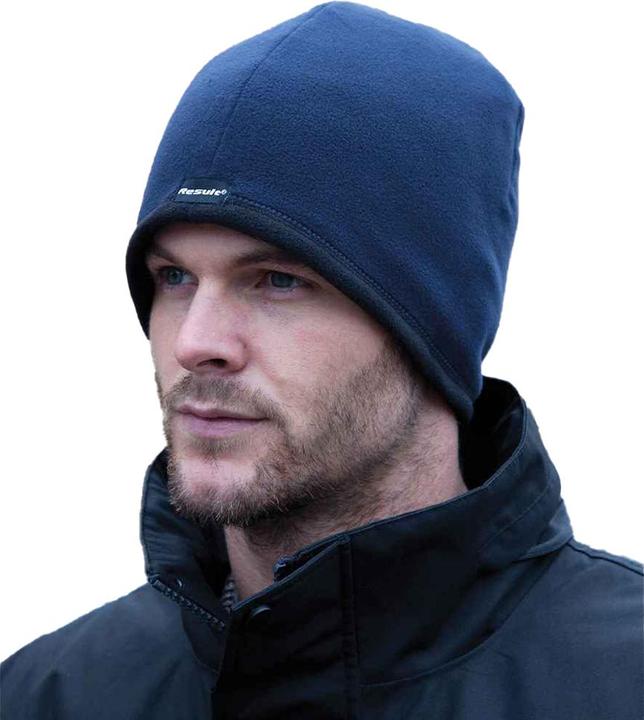 Actual product image Result Unisex Adult Reversible Microfleece Bobble Hat