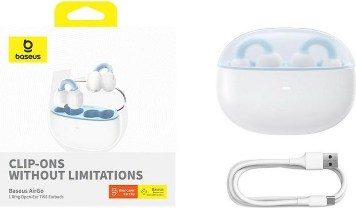 Actual product image Baseus TWS AirGo 1 headphones (white) (6 h, Wireless)