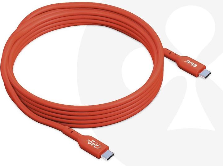 Image du produit Club 3D Club3D Câble USB 2 Type C PD 240W / 480Mb 4m St/St retail (4 m, USB 2.0, 240 W)