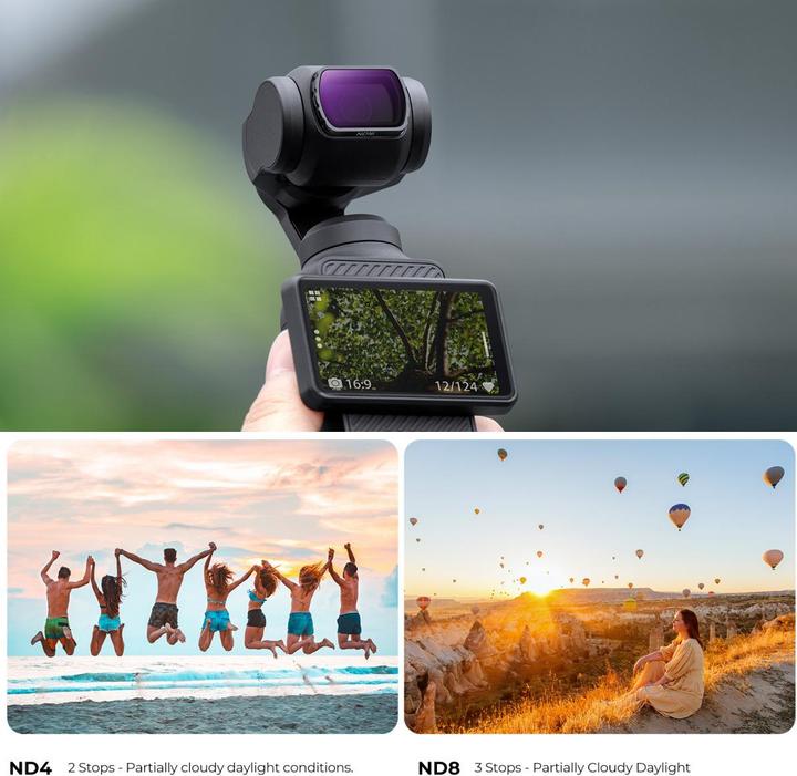 Produktbild K&F Concept 4pcs Filter Kit, Magnetic ND4+ND8+ND16+ND32, HD, Anti-Reflection Green Coating, Waterproof and Scrat