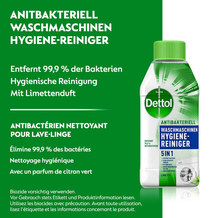 Actual product image Dettol Washing machine cleaner