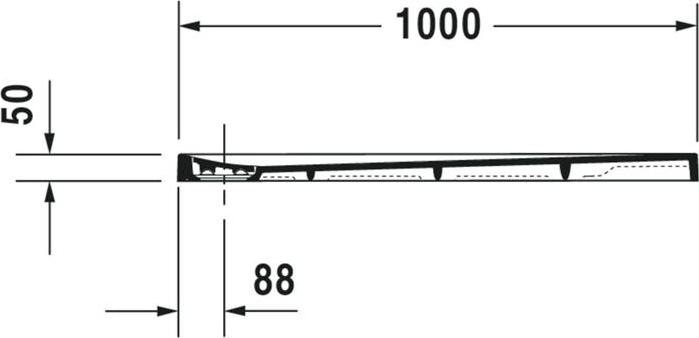 Actual product image Duravit Rectangular shower tray STONETTO 1000x800x50mm anthracite