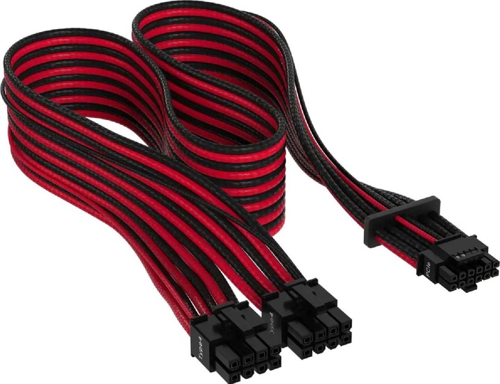 Corsair Premium-12+4-Pin-12VHPWR-600-W-Kabel für PCIe Gen 5 mit Einzelummantelung