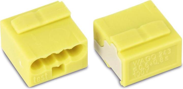 Actual product image Wago plug-in terminal Micro-Wago 4-fold yellow