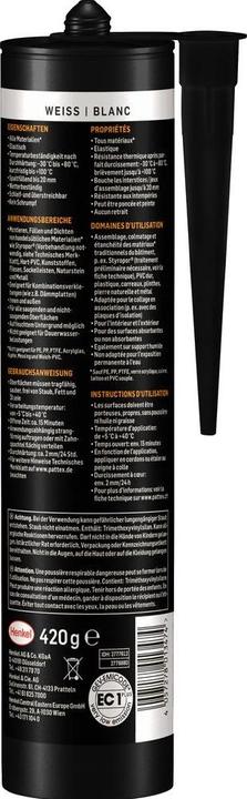 Image du produit Pattex Colle de montage universelle Couleur du fabricant Blanc PTRUN 420 g (420 g)