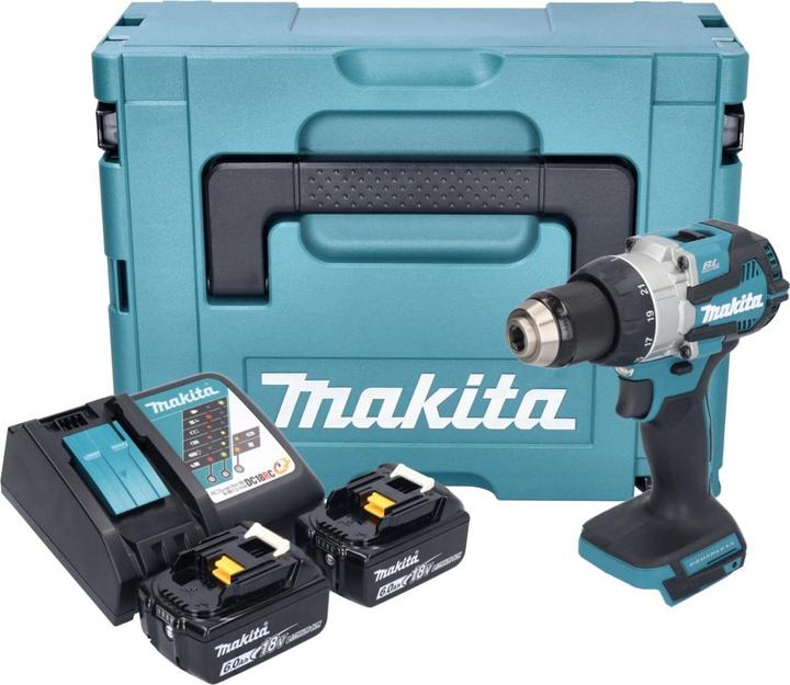 Actual product image Makita DDF 489 RGJ Cordless drill driver 18 V 73 Nm brushless + 2x rechargeable battery 6.0 Ah + charger + (Rechargeable battery operated)