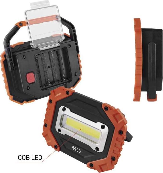 Produktbild Emos COB LED Arbeitsleuchte P4113, 700 lm, 4x AA (700 lm)