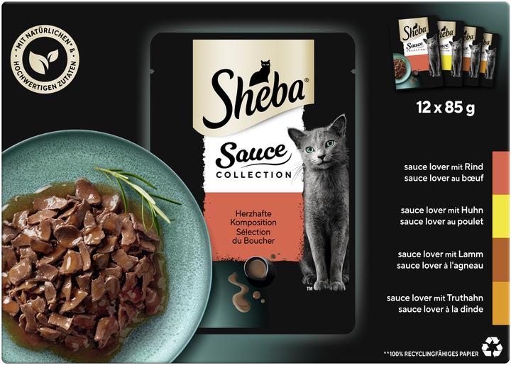 Produktbild Sheba Nassfutter Selection in Sauce, 12 x 85 g (Adult, 12 Stk., 1020 g)