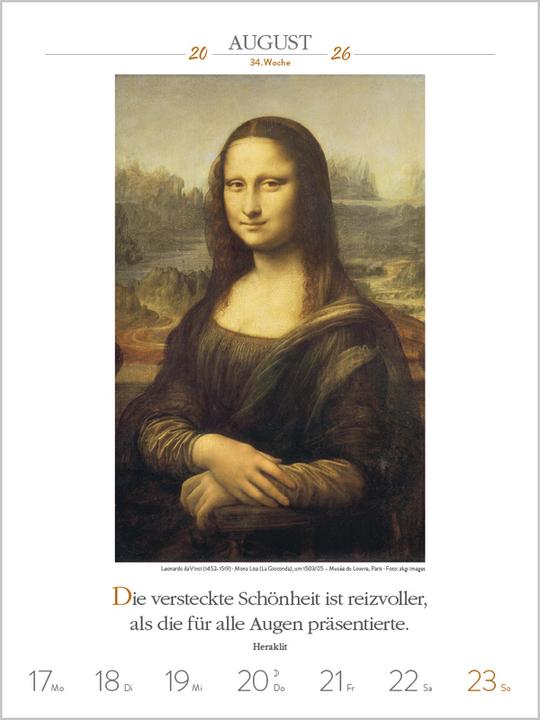 Produktbild Literaturkalender Kunst 2026 (32 x 24 cm)