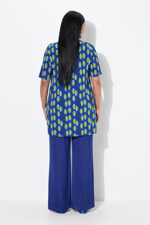 Actual product image Ulla Popken Geometric Print Short Sleeve Slinky Tunic (50, 52)