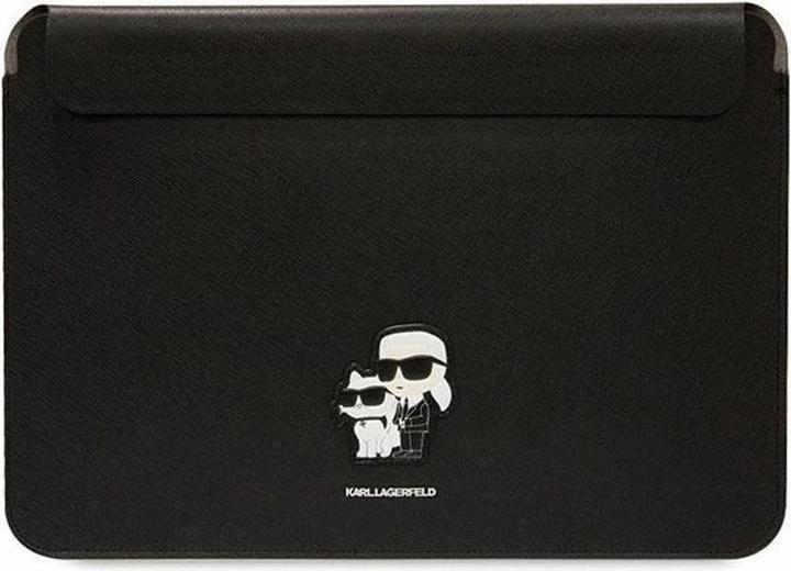 Produktbild Karl Lagerfeld Sleeve KLCS14SAKCPMK 14" czarny/black Saffiano Karl&Choupette (14", Apple)