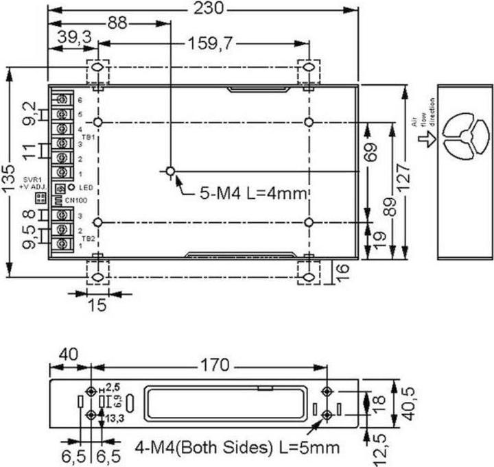 Produktbild MeanWell AC/DCNetzteilbaustein geschlossen (500 W)