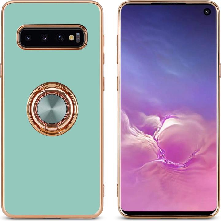 Produktbild Cadorabo Hülle für Samsung Galaxy S10 PLUS im TPU mit Kameraschutz und Ring LM089 Style (Samsung Galaxy S10+)