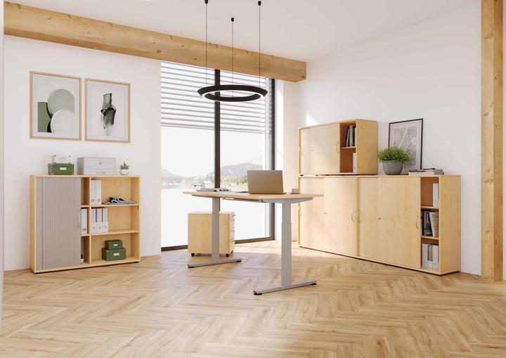 Actual product image Bümö Roller shutter cupboard office - 3 file heights (120 x 40 x 110 cm)