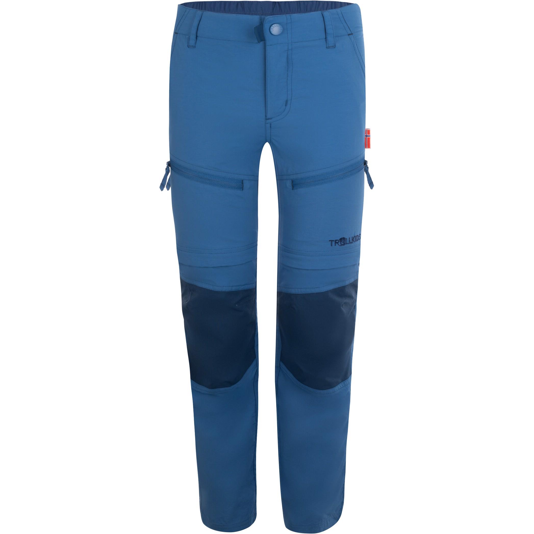 Trollkids, Unisex, Outdoorhose, Nordfjord (110), Blau, 110