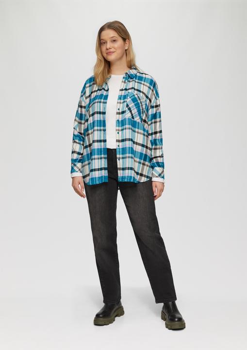 Immagine prodotto S.Oliver Bluse Karierte Hemdbluse aus Viskosemix im Relaxed Fit (46)