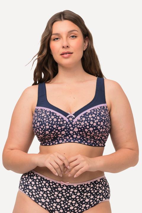 Image du produit Ulla Popken Soutien-gorge de maintien, sans armatures. Imprimé à pois. Bonnet C-H. (90 C)