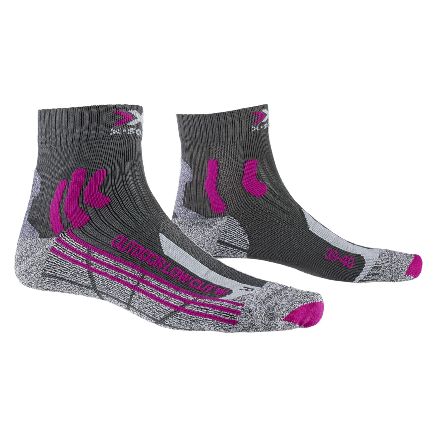 X-Socks, Damen, Sportsocken, Trek Outdoor (41, 42), Grau, Pink
