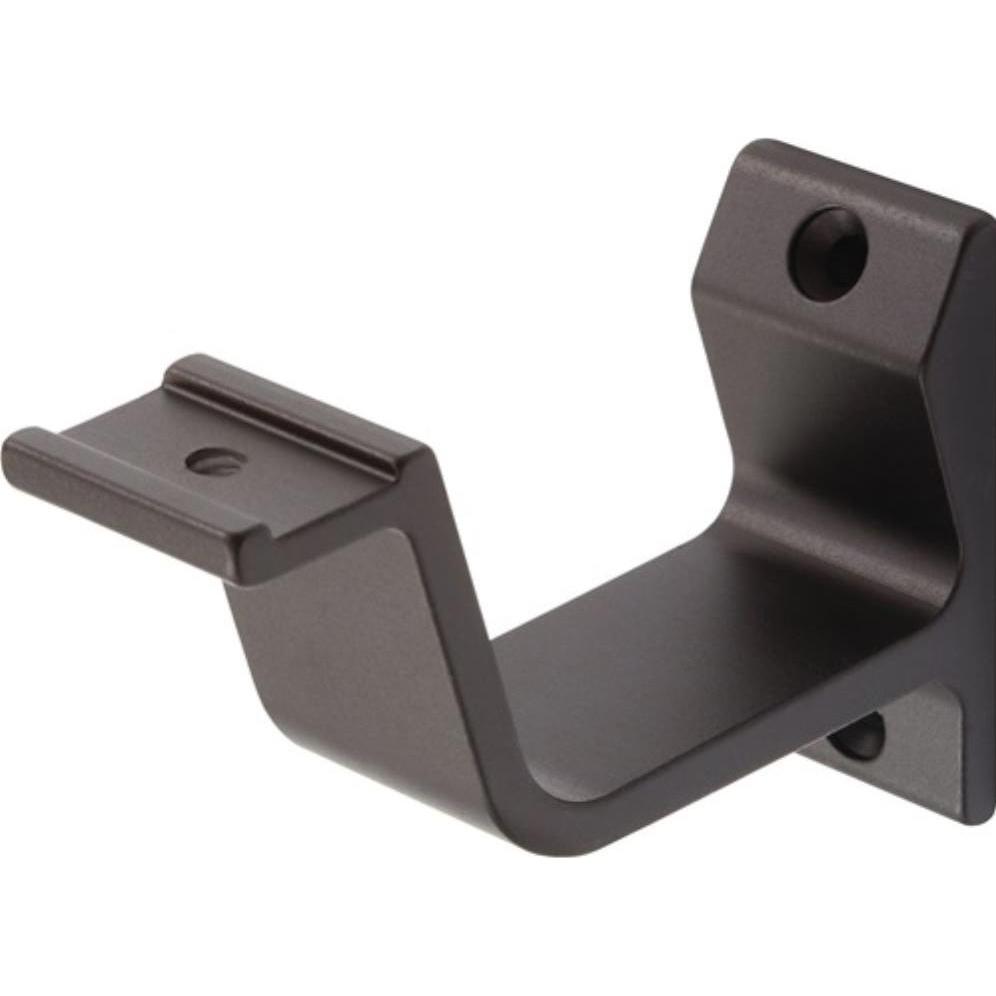 Hermeta, Türbeschlag + Scharnier, Handlaufträger 3550 Aluminium schwarz eloxiert gerade Auflage