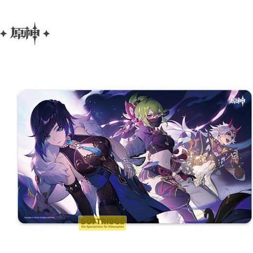 Mihoyo Genshin Impact Tapis de souris Yelan, Kuki Shinobu & Arataki Itto 70 x 40 cm, Mausmatte