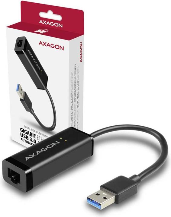 Produktbild Axagon ADE-SR Gigabit Ethernet 10/100/1000 Adapter - USB 3.0 Typ A (USB 3.0, RJ45 (1x))