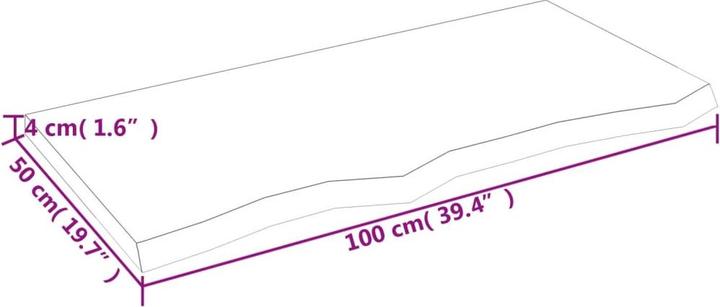Immagine prodotto vidaXL Lian (100 x 50 x 4 cm)