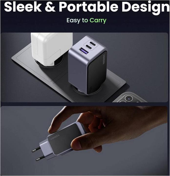 Actual product image Ugreen Nexode S (65 W, 3 ports)