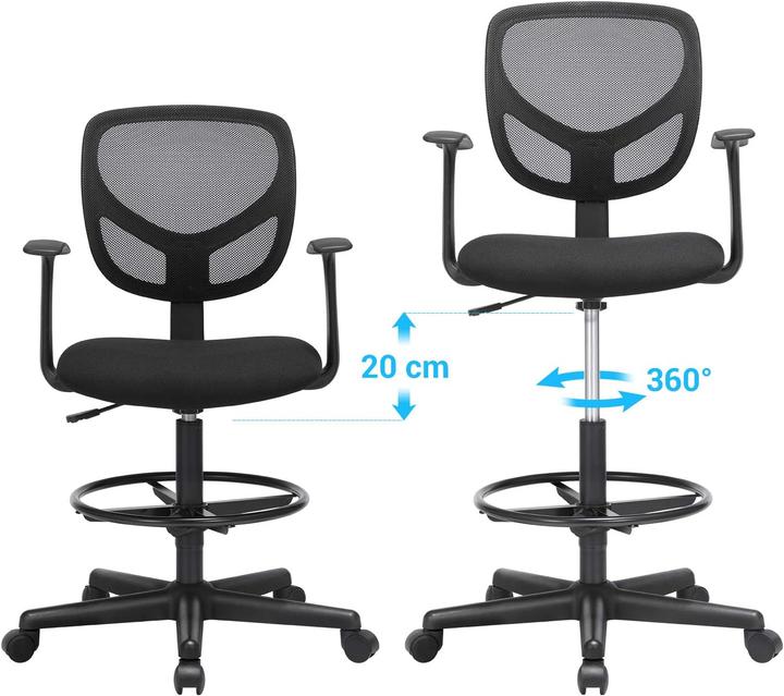 Produktbild Songmics Arbeitsdrehstuhl schwarz