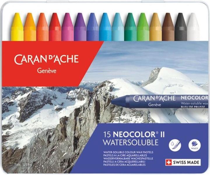 Produktbild Caran d'Ache Neocolor II Aquarelle Metallschachtel (15x)
