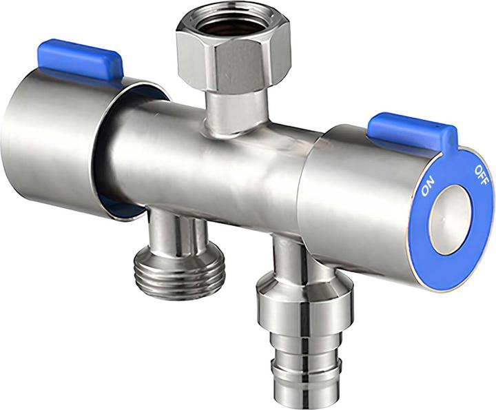 Produktbild Avizar Doppel Eckventil Messing verchromt