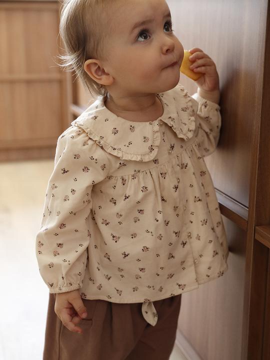 Immagine prodotto Vertbaudet Baby Bluse aus Samt mit Blumenmuster (68)