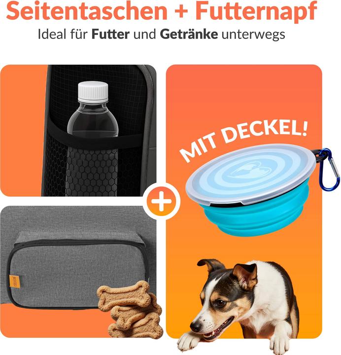 Produktbild Cadoca Haustiertragetasche (Katze, Reflektoren, Faltbar, Waschbar, Komplett zu öffnen)