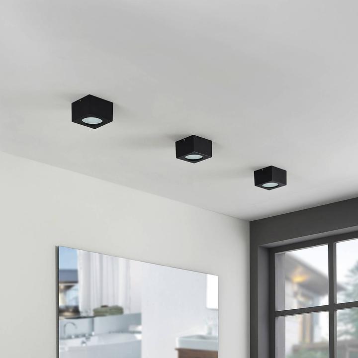 Actual product image Arcchio Nieva downlight, G9, angular, black (G9)