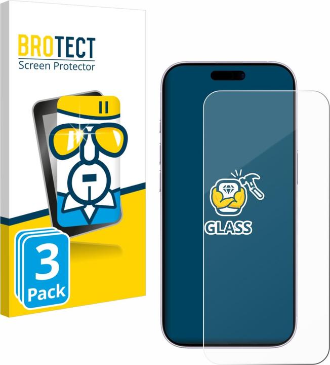 Actual product image BROTECT Glass Screen Protector (3 pcs., Apple iPhone 17)