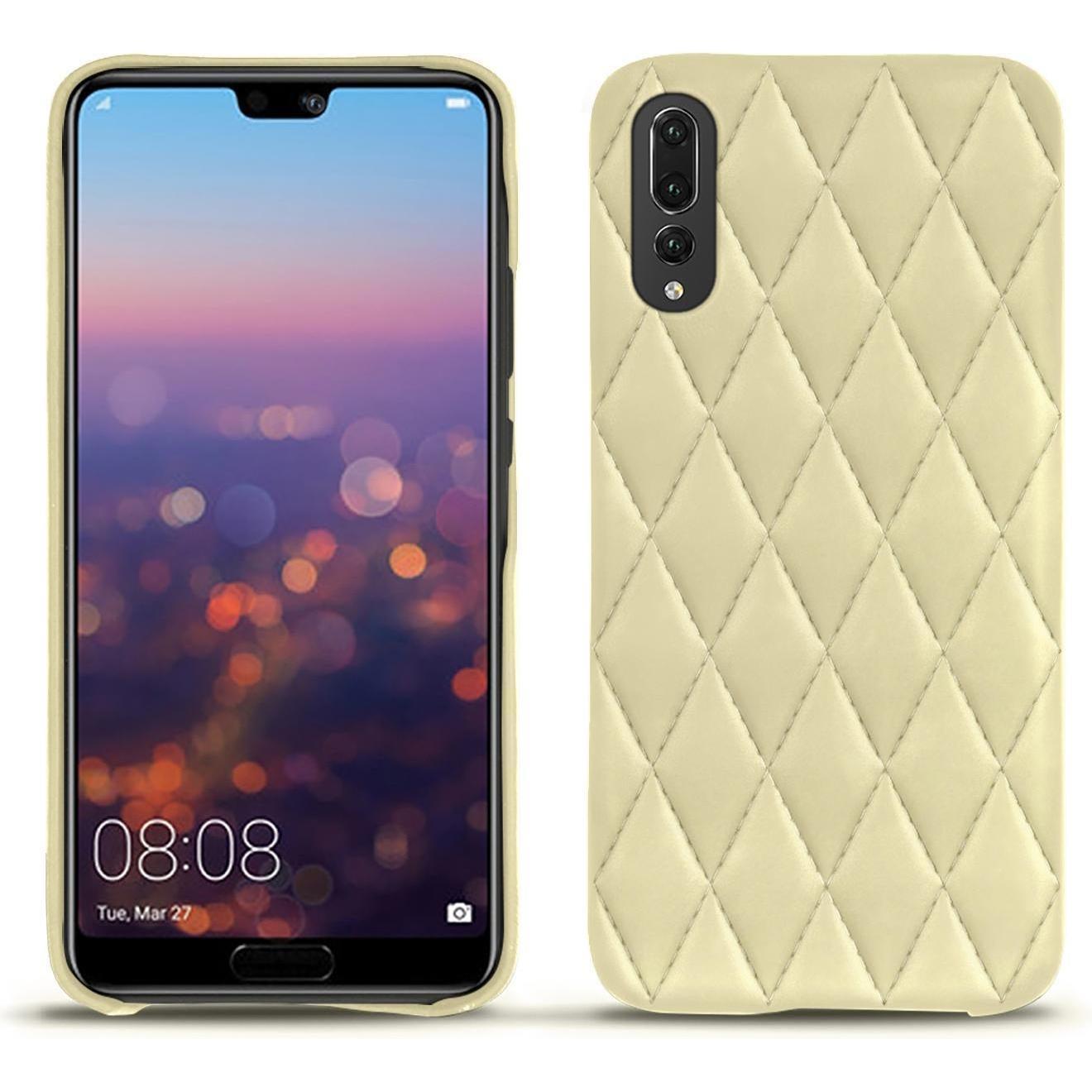 Thumbnail - Noreve Lederschutzhülle (Huawei P20 Pro), Smartphone Hülle, Beige