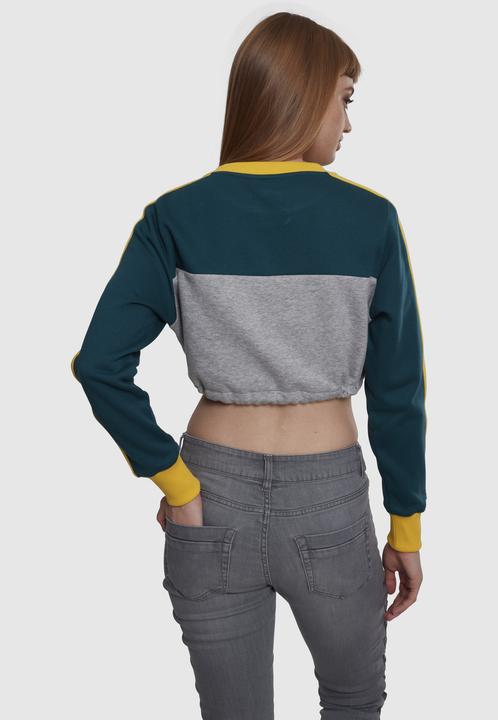 Produktbild Urban Classics Ladies Cropped 3-Tone Stripe Crew (S)