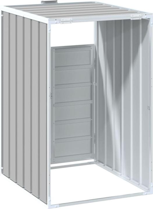 Produktbild vidaXL Mülltonnenbox für 3 Tonnen Braun 216x81x115 cm Stahl