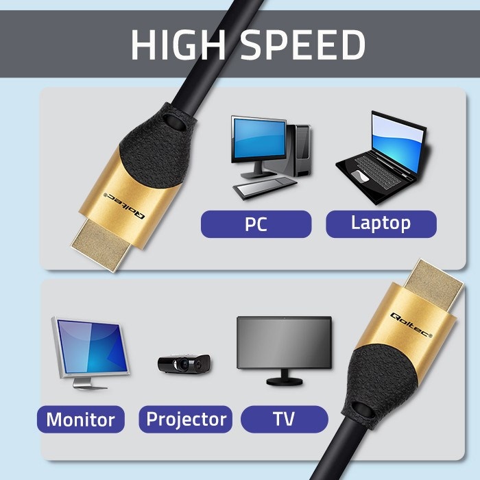 Produktbild Qoltec Kabel HDMI M/M v2.1 Ultra high speed 8K (2m) (2 m, HDMI)