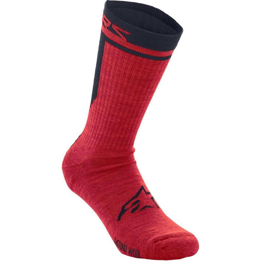 Alpinestars, Herren, Sportsocken, Merino Socks 24 (L), Rot