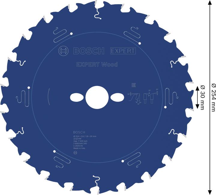 Immagine prodotto Bosch Professional Zubehör Lama per sega circolare EX WO T 254x30-