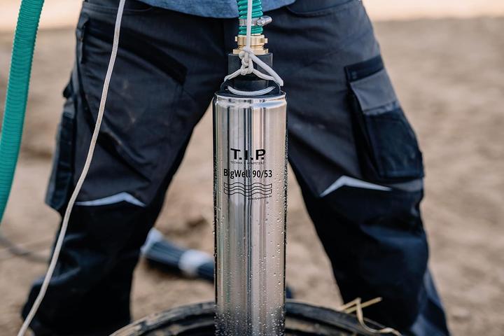 Actual product image T.I.P. Technical industry products BigWell 90/53 AUT 30084 Deep well pump with protective contact socket (Domestic water pump)