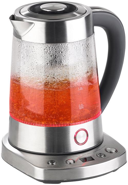 Produktbild Rosenstein & Söhne Automatischer Wasserkocher & Teebereiter, Dampf-Funktion, 6 Programme