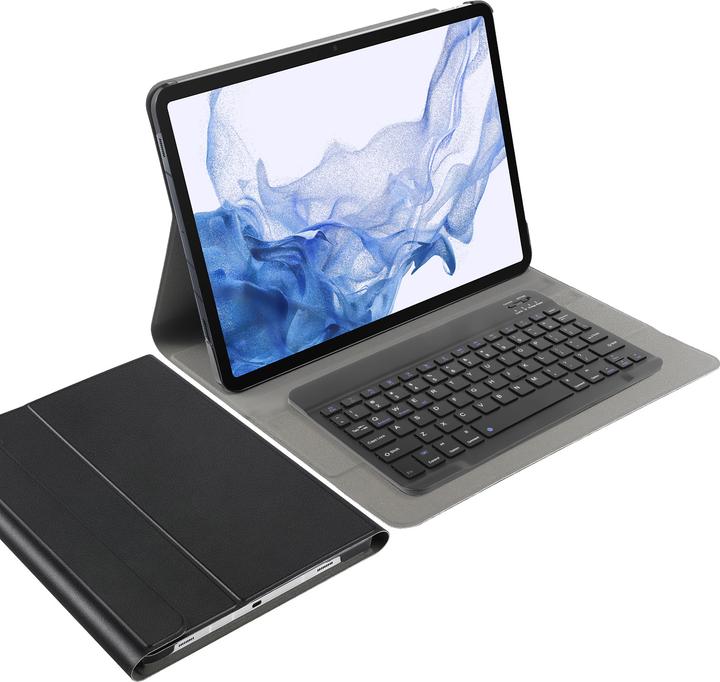 Cazy Tastatur Hülle Kompatibel mit Samsung Galaxy Tab S8+ - Schutz Etui mit magnetisch Abnehmbarer (Eng. Int., Galaxy Tab S8+)