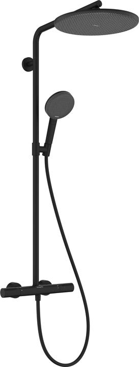 Griff und Reglern, Mattschwarz mit metallischem Thermostatgehäuse