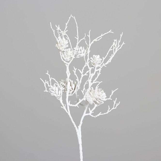 Actual product image DPI Dekozweig - mit Zapfen - weiss (57 cm)