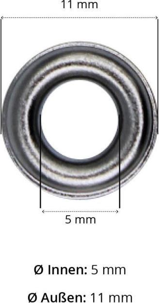 Immagine prodotto BabySnap Ösen mit Scheiben 5mm silber