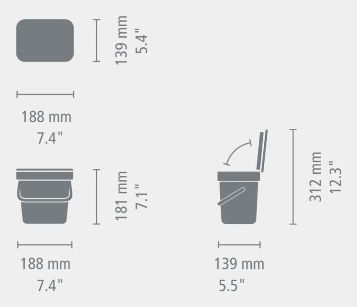 Produktbild Brabantia Komposteimer Sort & Go 3 l, Rosa (3 l)
