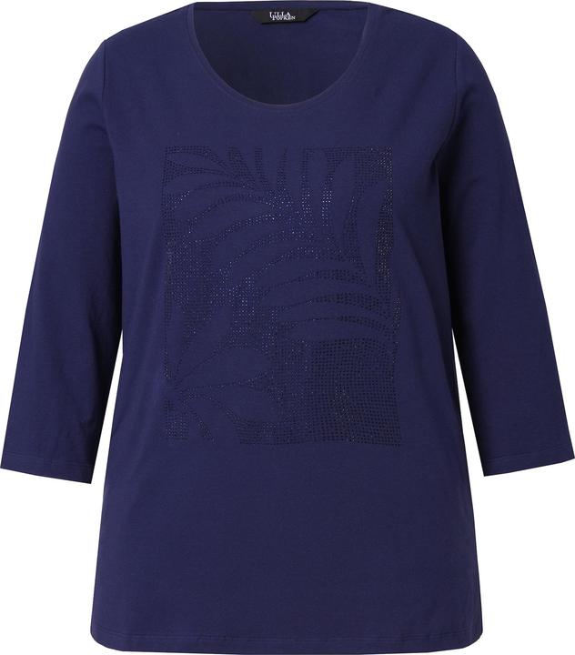 Produktbild Ulla Popken Shirt, Blätter, Ziersteine, Classic, Rundhals, 3/4-Arm (46, 48)