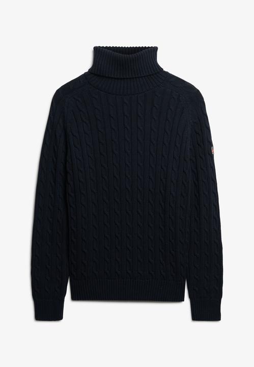 Actual product image Superdry Slouchy Cable Roll Neck Sweater (S)