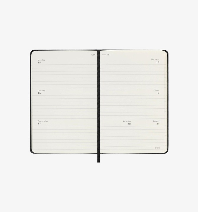 Produktbild Moleskine Weekly (9 x 14 cm, Englisch)